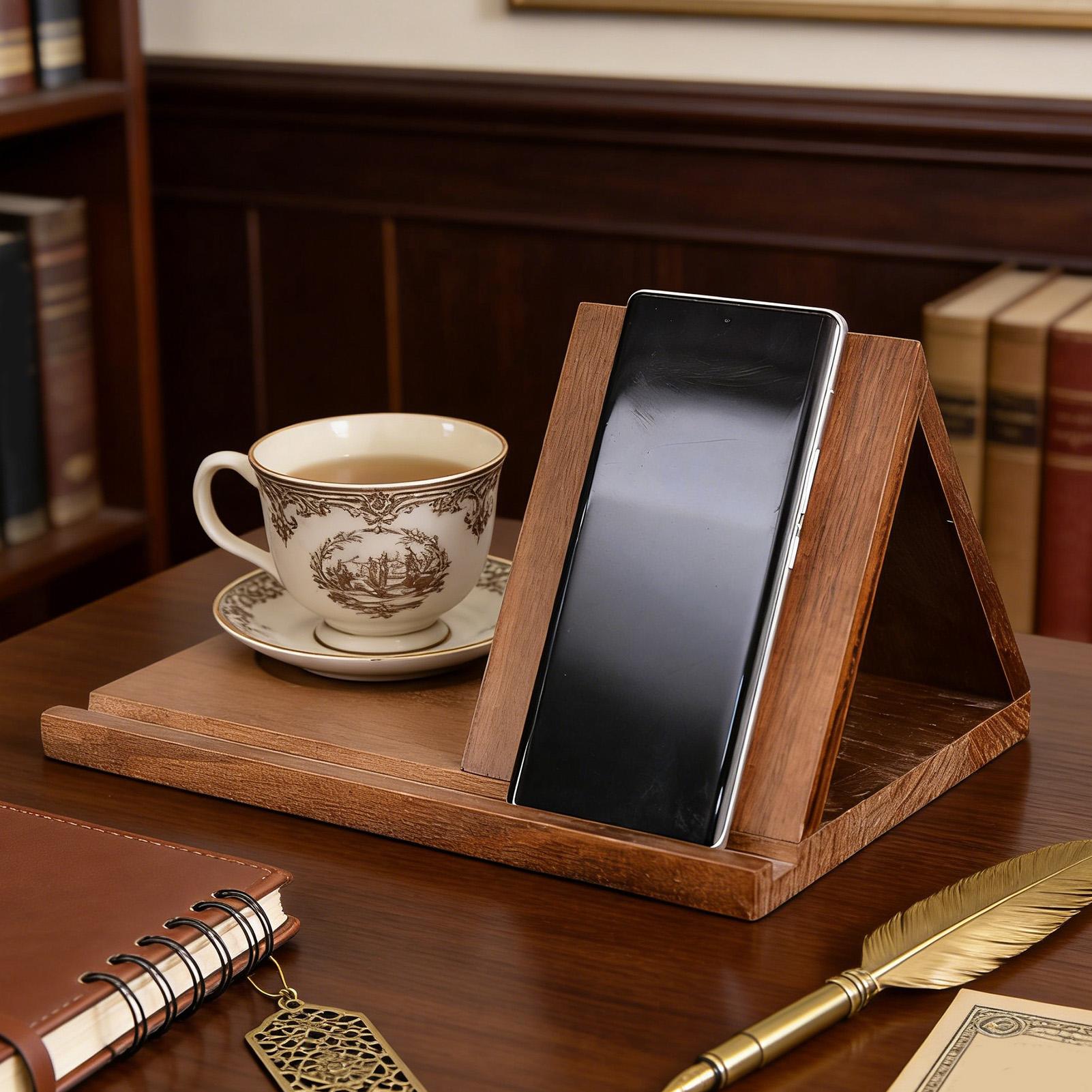 Home Cooking Cookbook - Wood Book Stand Triangular Cookbook Rest