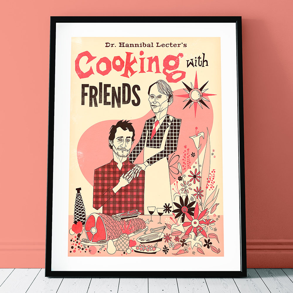 Home Cooking Cookbook - Kitchen Canvas Painting Hannibal Cookbook Poster
