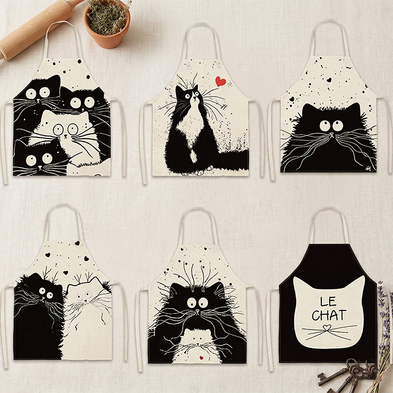 Funny Black Cat Print Kitchen  - Home Cooking For Cats avaliação e preço