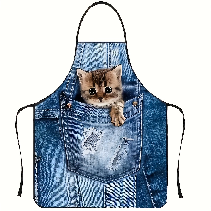 1pc Cute Denim Blue Pocket Cat - Home Cooking For Cats avaliação e preço