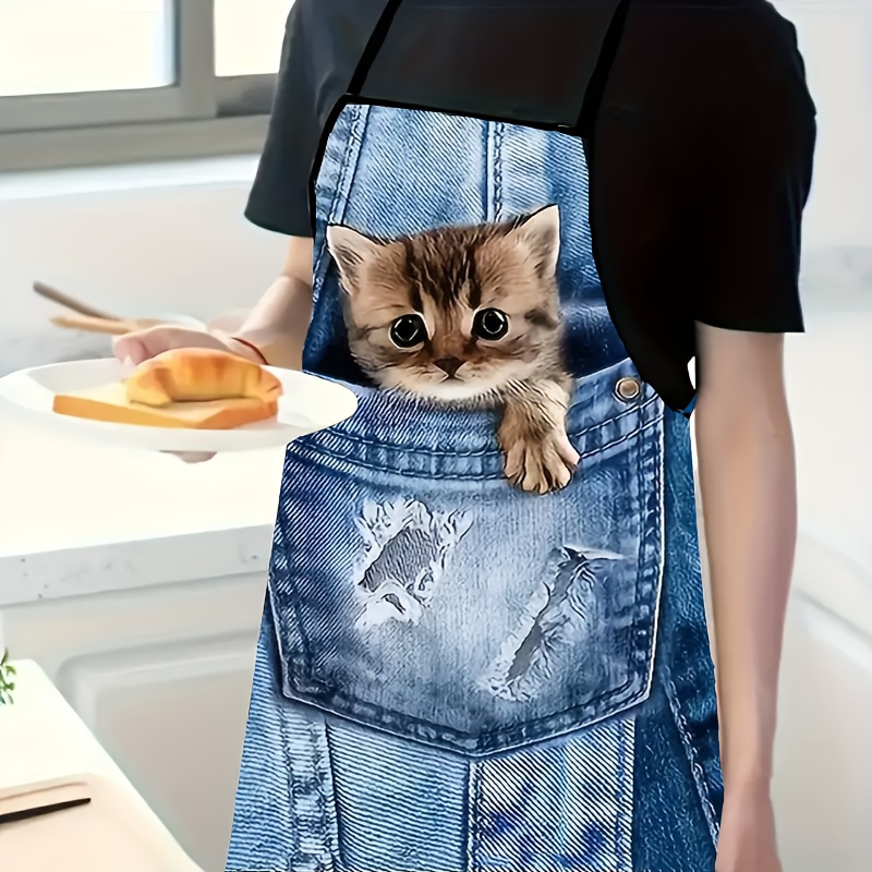1pc Cute Denim Blue Pocket Cat - Home Cooking For Cats avaliação e preço