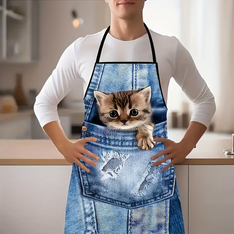 1pc Cute Denim Blue Pocket Cat - Home Cooking For Cats avaliação e preço