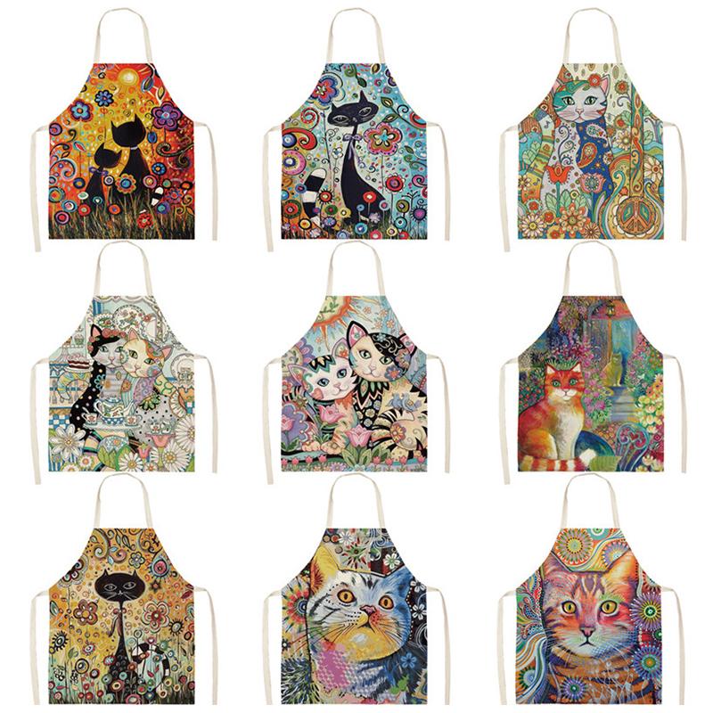 Flower Kitchen Cooking Apron C - Home Cooking For Cats avaliação e preço