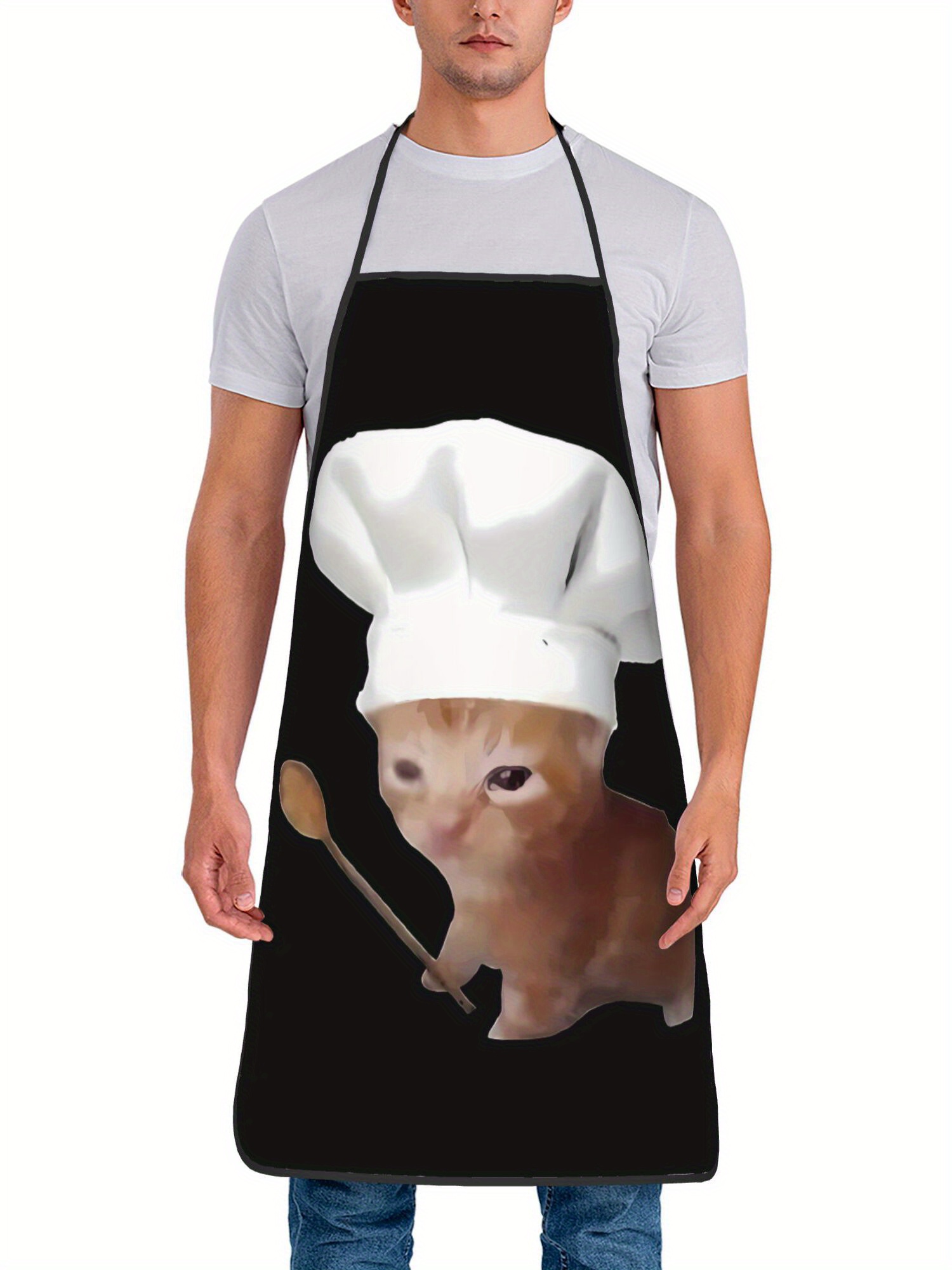 Funny Chef Crying Cat Apron Ki - Home Cooking For Cats avaliação e preço