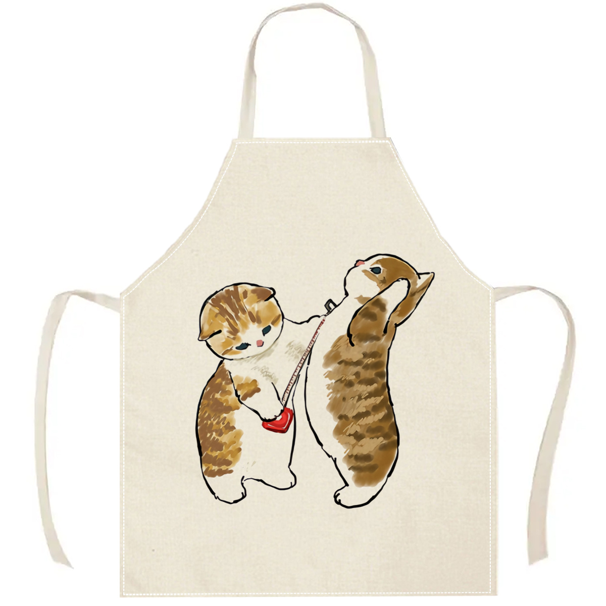 1pc Cute Cats Playing Apron Li - Home Cooking For Cats avaliação e preço