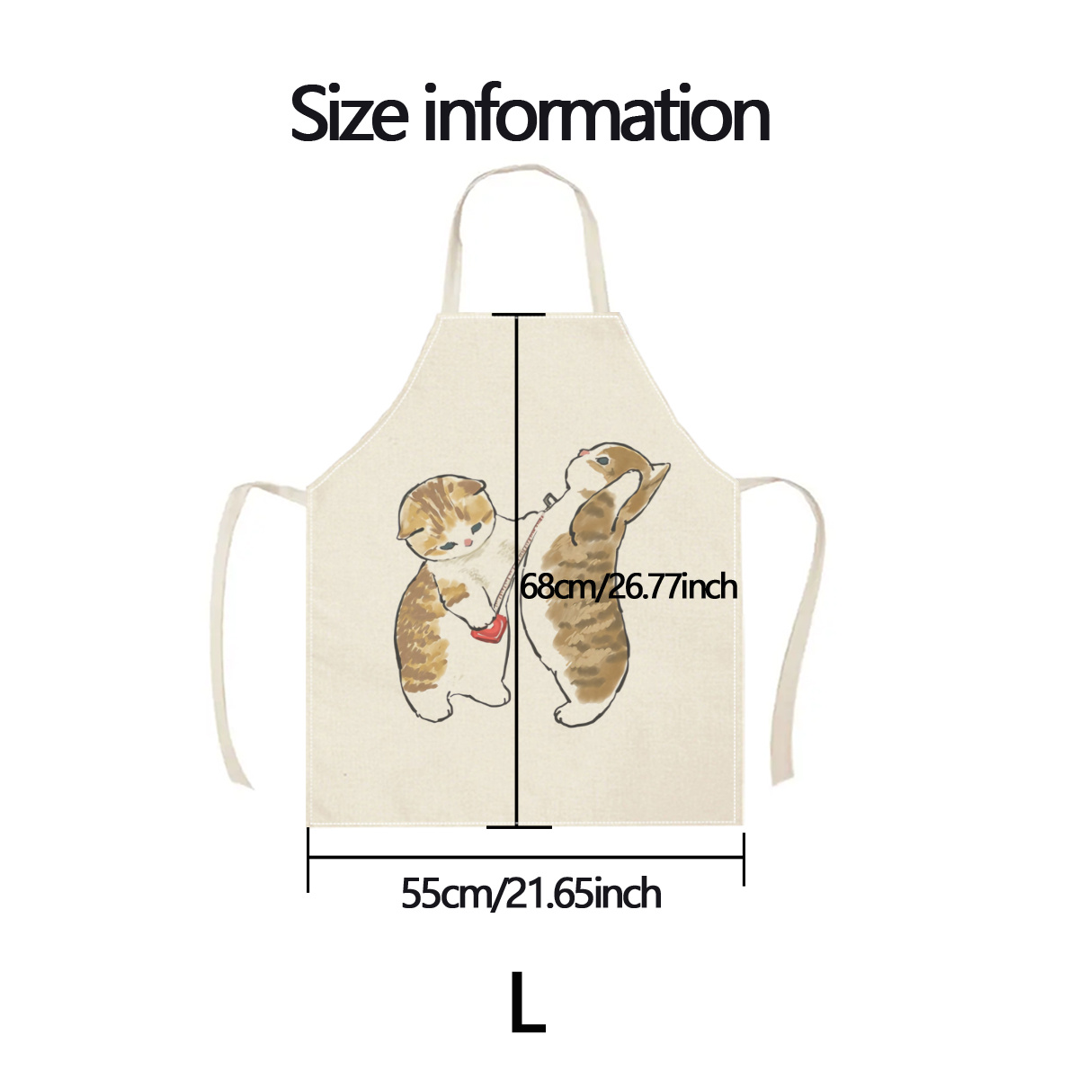 1pc Cute Cats Playing Apron Li - Home Cooking For Cats avaliação e preço