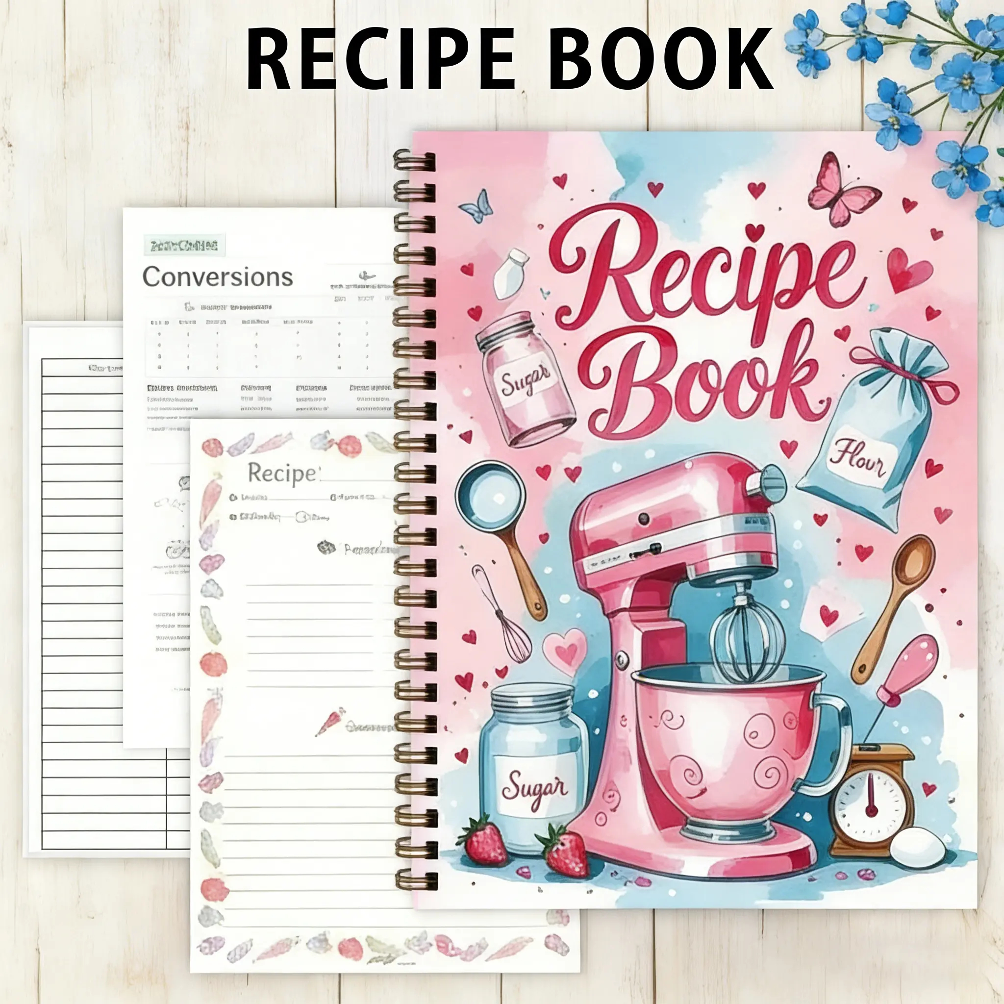 Spiral Recipe Journal, Blank F - Home Cooking Cookbook avaliação e preço