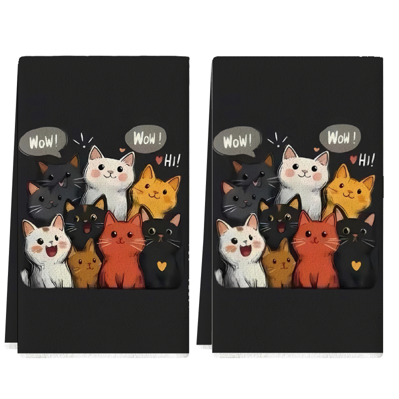 2Pcs, Black Background Cat-The - Home Cooking For Cats avaliação e preço