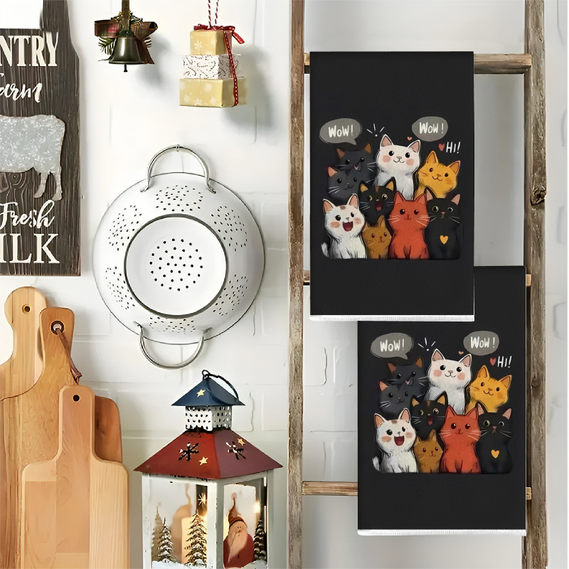 2Pcs, Black Background Cat-The - Home Cooking For Cats avaliação e preço