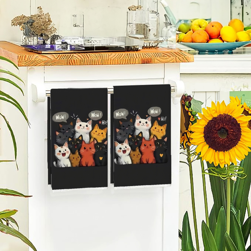 2Pcs, Black Background Cat-The - Home Cooking For Cats avaliação e preço