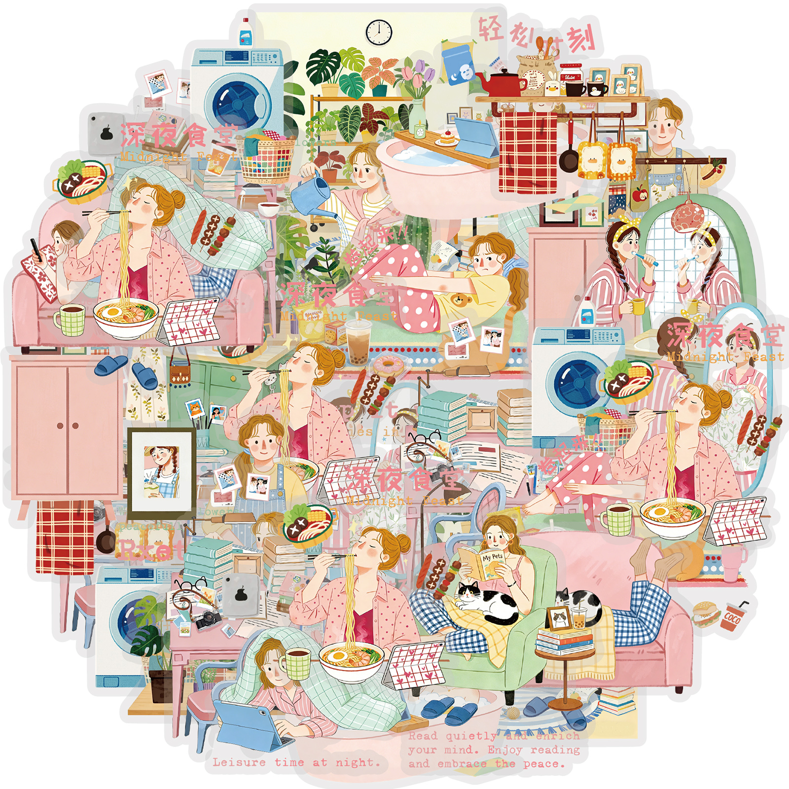 Etori Life 15Pcs Pet Stickers  - Home Cooking For Cats avaliação e preço