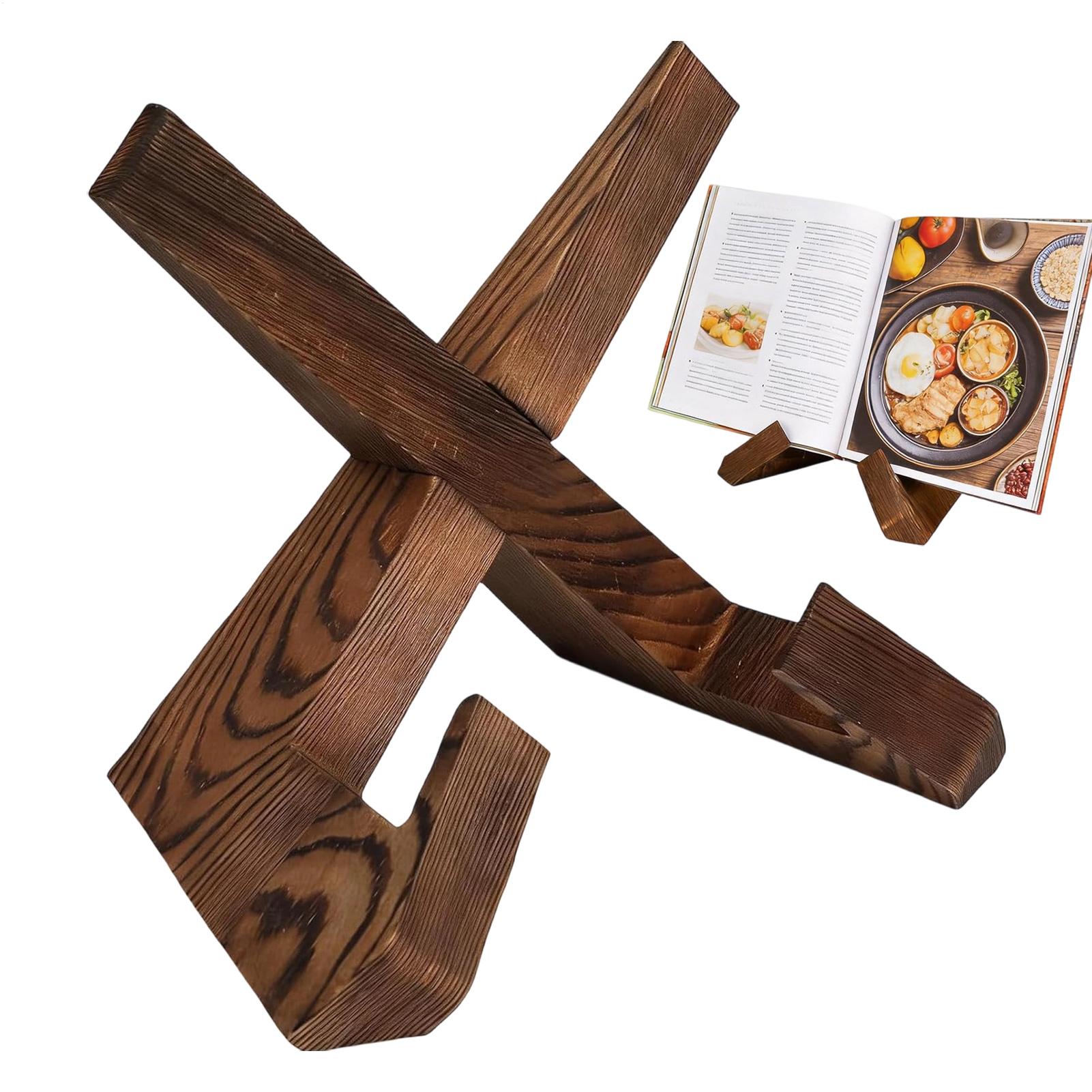 Cookbook Stand Wooden Foldable - Home Cooking Cookbook avaliação e preço
