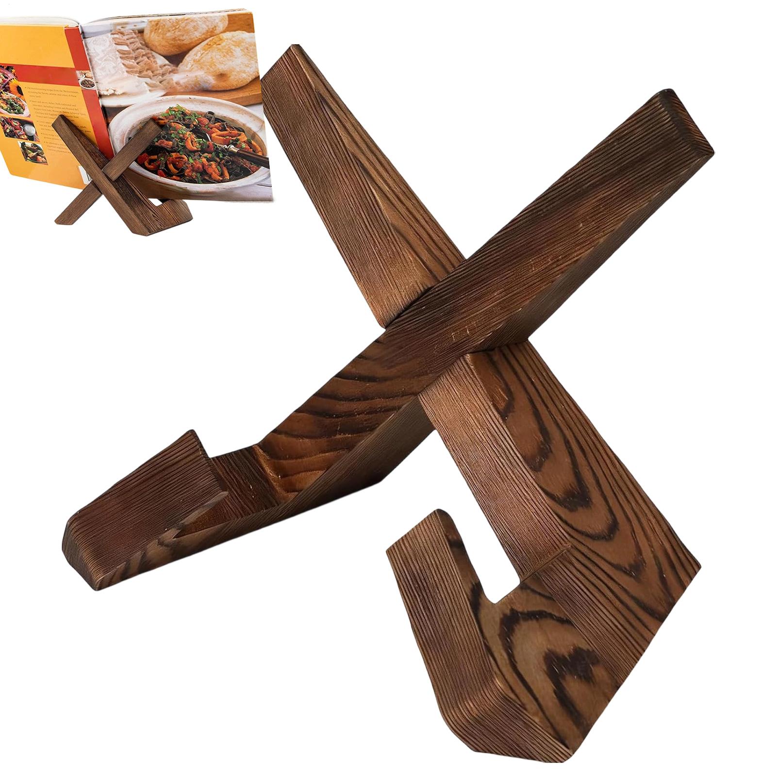 Cookbook Stand Wooden Foldable - Home Cooking Cookbook avaliação e preço