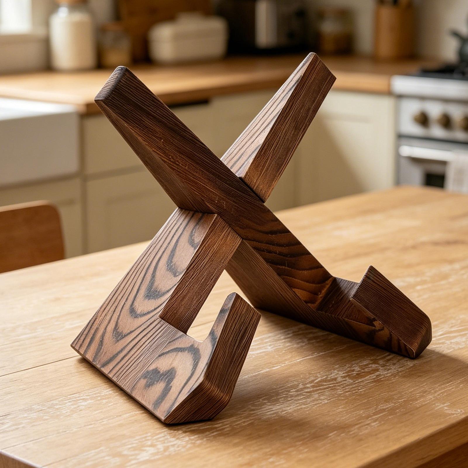 Cookbook Stand Wooden Foldable - Home Cooking Cookbook avaliação e preço