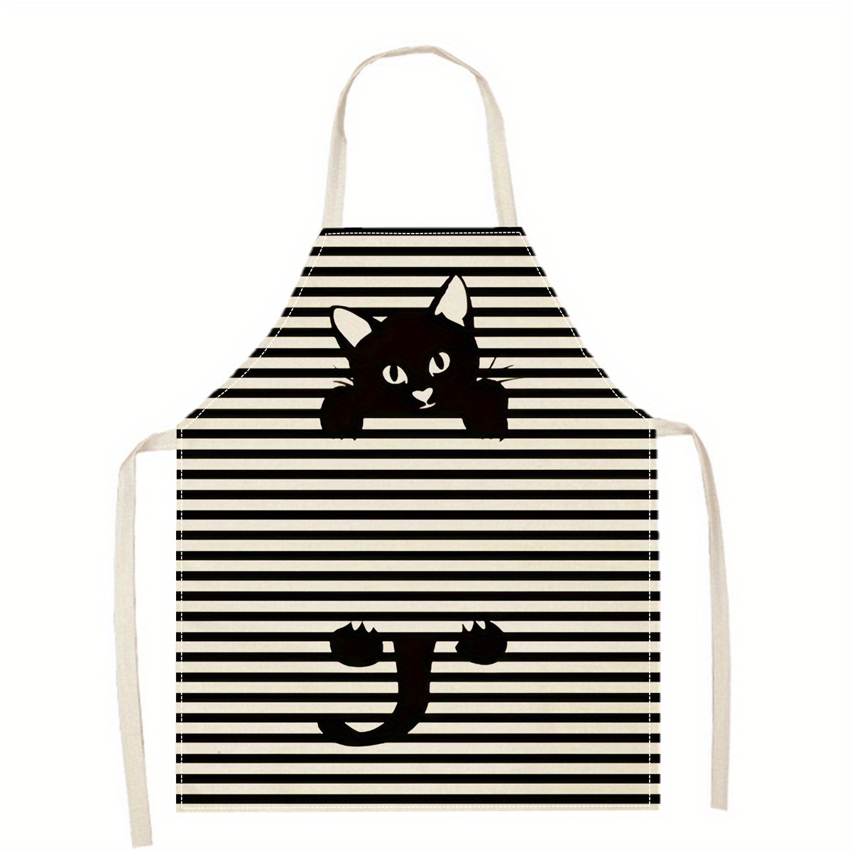 Linen Apron Funny Cat Sunglass - Home Cooking For Cats avaliação e preço