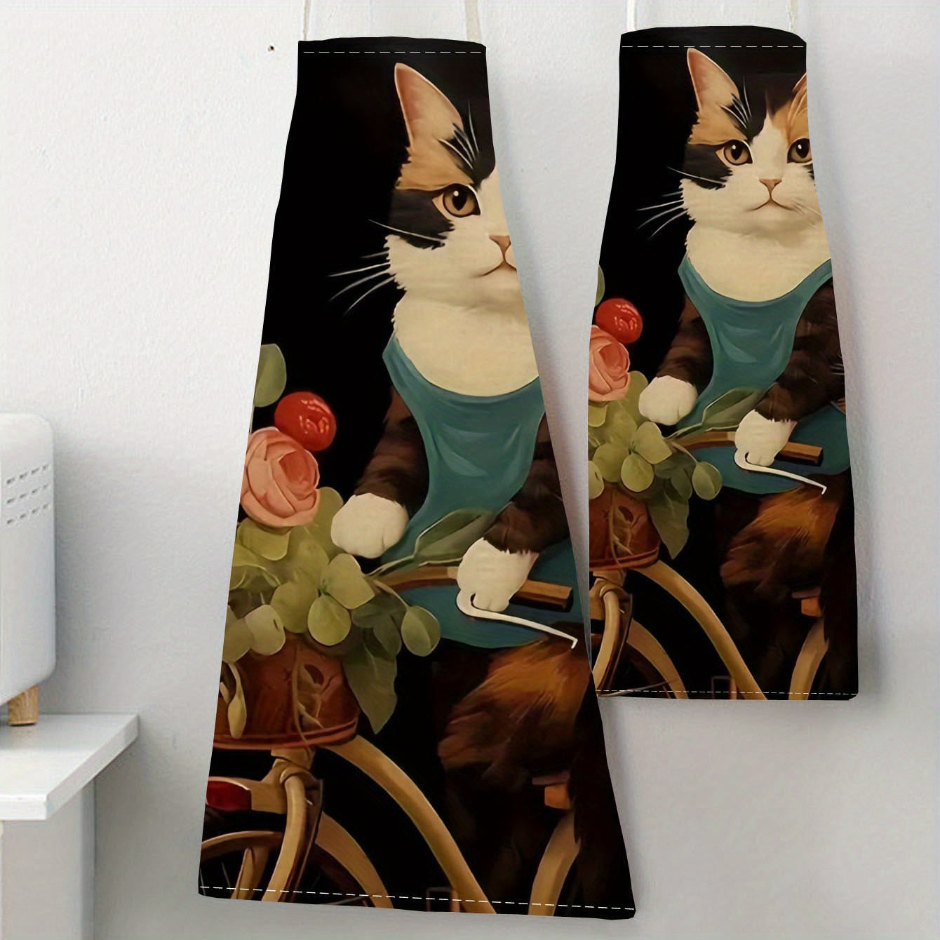 Linen Apron Funny Cat Sunglass - Home Cooking For Cats avaliação e preço