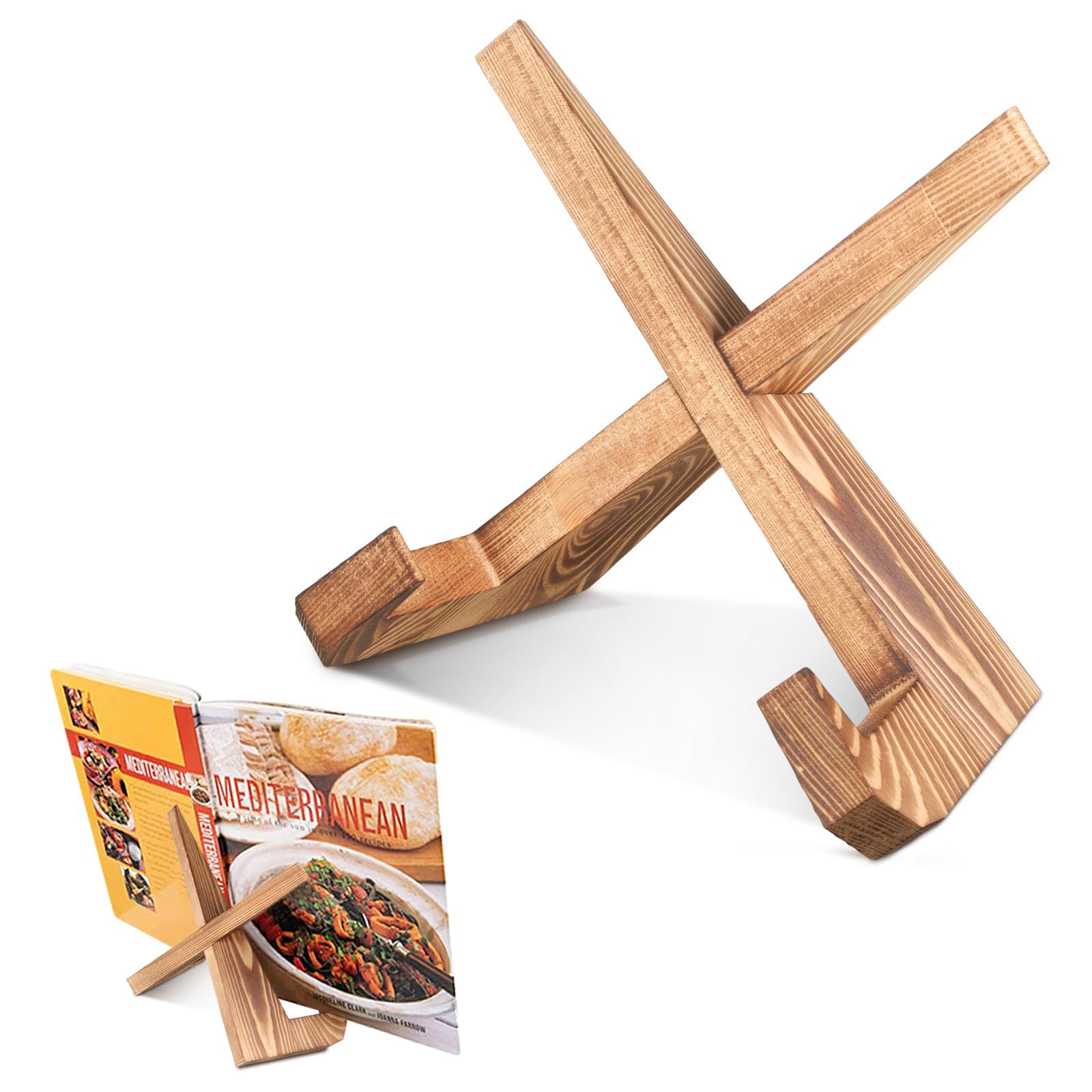 Wooden Cookbook Stand Handmade - Home Cooking Cookbook avaliação e preço